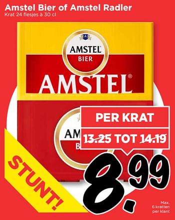 Aanbiedingen Amstel bier of amstel radler - Amstel - Geldig van 21/09/2017 tot 23/09/2017 bij Vomar