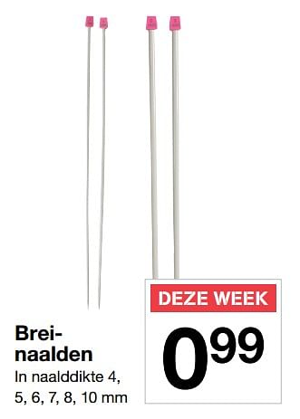 Aanbiedingen Breinaalden - Huismerk - Zeeman  - Geldig van 23/09/2017 tot 29/09/2017 bij Zeeman