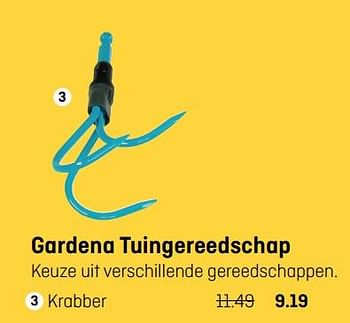 Aanbiedingen Gardena tuingereedschap krabber - Gardena - Geldig van 18/09/2017 tot 01/10/2017 bij Hubo