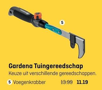 Aanbiedingen Gardena tuingereedschap voegenkrabber - Gardena - Geldig van 18/09/2017 tot 01/10/2017 bij Hubo