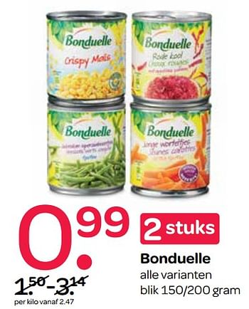 Aanbiedingen Bonduelle - Bonduelle - Geldig van 21/09/2017 tot 04/10/2017 bij Spar