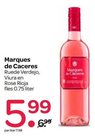 Aanbiedingen Marques de caceres - Rosé wijnen - Geldig van 21/09/2017 tot 04/10/2017 bij Spar