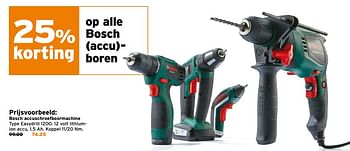 Aanbiedingen Bosch accuschroefboormachine easydrill - Bosch - Geldig van 18/09/2017 tot 01/10/2017 bij Gamma