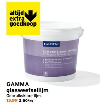Aanbiedingen Gamma glasweefsellijm - Huismerk - Gamma - Geldig van 18/09/2017 tot 01/10/2017 bij Gamma