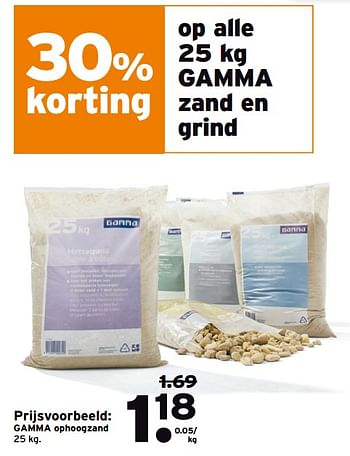 Aanbiedingen Gamma ophoogzand - Huismerk - Gamma - Geldig van 18/09/2017 tot 01/10/2017 bij Gamma