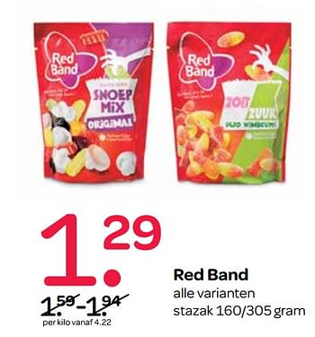 Aanbiedingen Red band alle varianten - Red band - Geldig van 21/09/2017 tot 04/10/2017 bij Spar