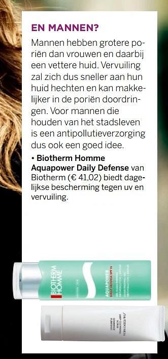 Aanbiedingen Biotherm homme aquapower daily defense van biotherm - Biotherm - Geldig van 18/09/2017 tot 31/10/2017 bij Ici Paris XL