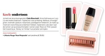 Aanbiedingen L`absolu rouge `rose rhapsodie` van lancôme - Lancome - Geldig van 18/09/2017 tot 31/10/2017 bij Ici Paris XL