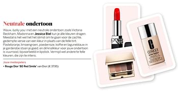 Aanbiedingen Rouge dior `80 red smile` van dior - Dior - Geldig van 18/09/2017 tot 31/10/2017 bij Ici Paris XL