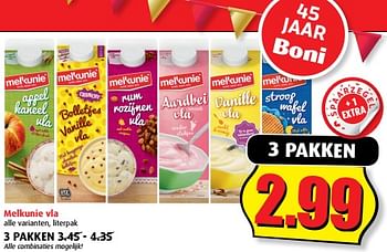 Aanbiedingen Melkunie vla - Melkunie - Geldig van 20/09/2017 tot 26/09/2017 bij Boni Supermarkt