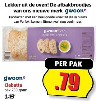 Aanbiedingen Lekker uit de oven! de afbakbroodjes van ons nieuwe merk - Gâ€™woon - Geldig van 20/09/2017 tot 26/09/2017 bij Boni Supermarkt