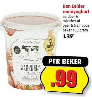 Aanbiedingen Den eelder roomyoghurt - Den Eelder - Geldig van 20/09/2017 tot 26/09/2017 bij Boni Supermarkt