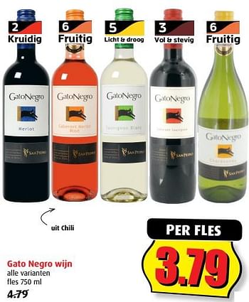Aanbiedingen Gato negro wijn - Rode wijnen - Geldig van 20/09/2017 tot 26/09/2017 bij Boni Supermarkt