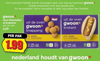 Aanbiedingen G`woon oven bitterballen of kroketten - Gâ€™woon - Geldig van 20/09/2017 tot 26/09/2017 bij Boni Supermarkt