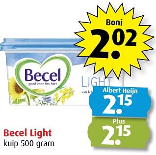 Aanbiedingen Becel light - Becel - Geldig van 20/09/2017 tot 26/09/2017 bij Boni Supermarkt