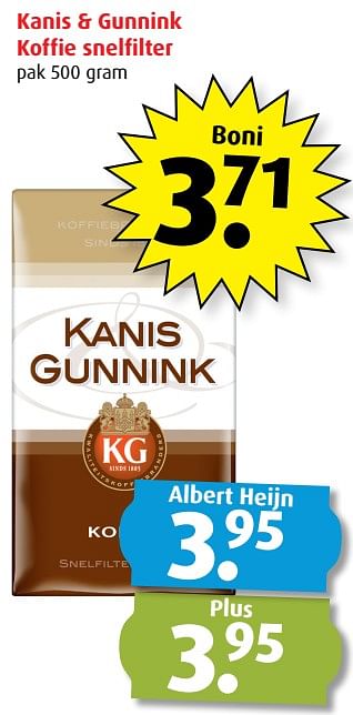 Aanbiedingen Kanis + gunnink koffie snelfilter - Kanis Gunnink - Geldig van 20/09/2017 tot 26/09/2017 bij Boni Supermarkt