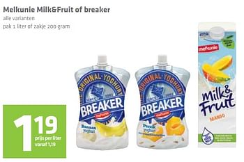 Aanbiedingen Melkunie milk+fruit of breaker - Huismerk - Attent - Geldig van 21/09/2017 tot 04/10/2017 bij Attent