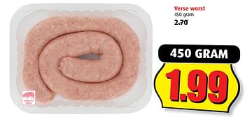 Aanbiedingen Verse worst - Huismerk - Boni Supermarkt - Geldig van 20/09/2017 tot 26/09/2017 bij Boni Supermarkt
