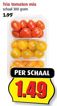 Aanbiedingen Trio tomaten mix - Huismerk - Boni Supermarkt - Geldig van 20/09/2017 tot 26/09/2017 bij Boni Supermarkt