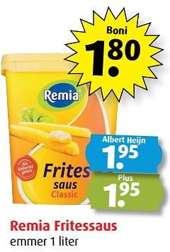 Aanbiedingen Remia fritessaus - Remia - Geldig van 20/09/2017 tot 26/09/2017 bij Boni Supermarkt