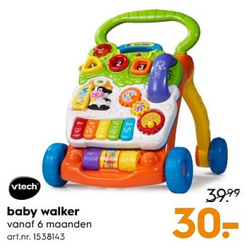 Aanbiedingen Baby walker - Vtech - Geldig van 23/09/2017 tot 04/10/2017 bij Blokker