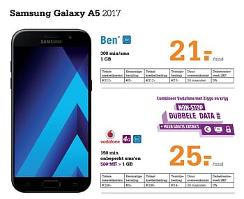 Aanbiedingen Samsung galaxy a5 2017 - Samsung - Geldig van 21/09/2017 tot 08/10/2017 bij Telecombinatie