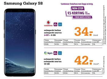 Aanbiedingen Samsung galaxy s8 - Samsung - Geldig van 21/09/2017 tot 08/10/2017 bij Telecombinatie