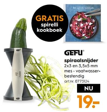 Aanbiedingen Spiraalsnijder - Gefu - Geldig van 23/09/2017 tot 04/10/2017 bij Blokker