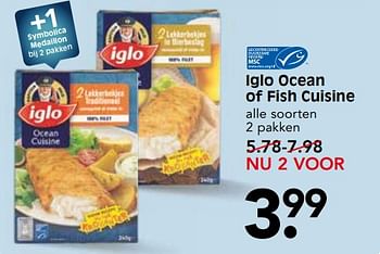 Aanbiedingen Iglo ocean of fish cuisine - Iglo - Geldig van 24/09/2017 tot 30/09/2017 bij Em-té