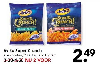 Aanbiedingen Aviko super crunch - Aviko - Geldig van 24/09/2017 tot 30/09/2017 bij Em-té