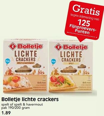 Aanbiedingen Bolletje lichte crackers - Bolletje - Geldig van 24/09/2017 tot 30/09/2017 bij Em-té