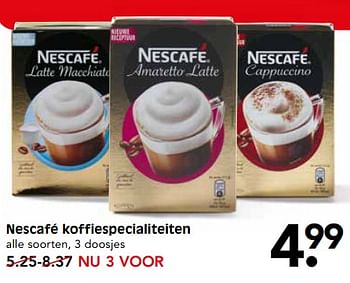 Aanbiedingen Nescafé koffiespecialiteiten - Nescafe - Geldig van 24/09/2017 tot 30/09/2017 bij Em-té