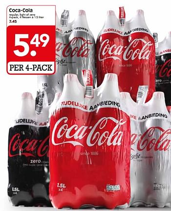 Aanbiedingen Coca-cola regular, light of zero - Coca Cola - Geldig van 24/09/2017 tot 30/09/2017 bij Em-té