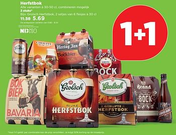 Aanbiedingen Grolsch herfstbok - Grolsch - Geldig van 24/09/2017 tot 30/09/2017 bij Plus