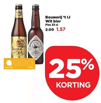 Aanbiedingen Bouwerij `t ij wit bier - Brouwerij', t IJ - Geldig van 24/09/2017 tot 30/09/2017 bij Plus