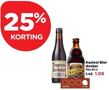 Aanbiedingen Kasteel bier donker - Kasteelbier - Geldig van 24/09/2017 tot 30/09/2017 bij Plus