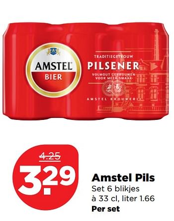 Aanbiedingen Amstel pils - Amstel - Geldig van 24/09/2017 tot 30/09/2017 bij Plus
