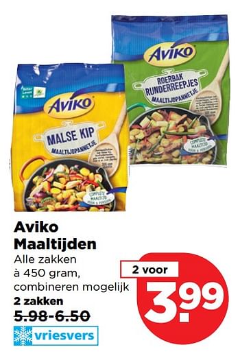 Aanbiedingen Aviko maaltijden - Aviko - Geldig van 24/09/2017 tot 30/09/2017 bij Plus