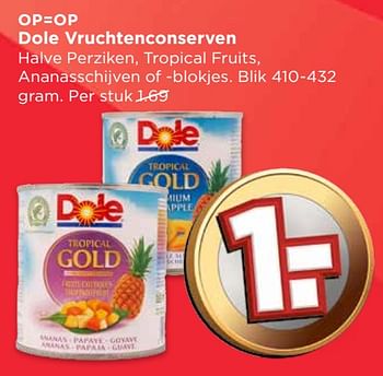 Aanbiedingen Dole vruchtenconserven - Dole - Geldig van 24/09/2017 tot 30/09/2017 bij Vomar