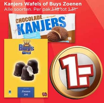 Aanbiedingen Kanjers wafels of buys zoenen - Huismerk Vomar - Geldig van 24/09/2017 tot 30/09/2017 bij Vomar