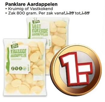 Aanbiedingen Panklare aardappelen - Huismerk Vomar - Geldig van 24/09/2017 tot 30/09/2017 bij Vomar