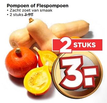 Aanbiedingen Pompoen of flespompoen - Huismerk Vomar - Geldig van 24/09/2017 tot 30/09/2017 bij Vomar
