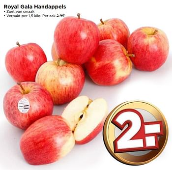 Aanbiedingen Royal gala handappels - Huismerk Vomar - Geldig van 24/09/2017 tot 30/09/2017 bij Vomar