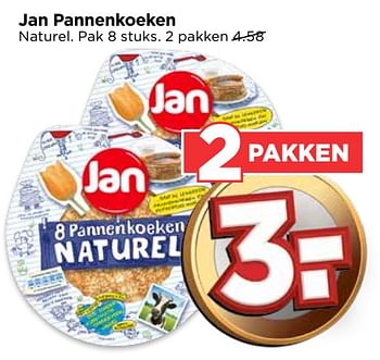 Aanbiedingen Jan pannenkoeken - Jan - Geldig van 24/09/2017 tot 30/09/2017 bij Vomar