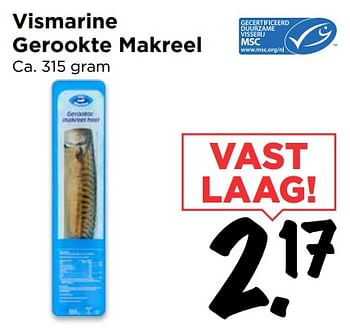 Aanbiedingen Vismarine gerookte makreel - Huismerk Vomar - Geldig van 24/09/2017 tot 30/09/2017 bij Vomar