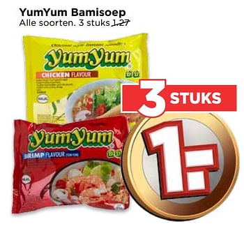 Aanbiedingen Yumyum bamisoep - Yum Yum - Geldig van 24/09/2017 tot 30/09/2017 bij Vomar