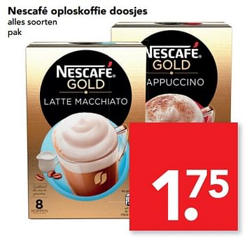 Aanbiedingen Nescafé oploskoffie doosjes - Nescafe - Geldig van 24/09/2017 tot 30/09/2017 bij Deen Supermarkten