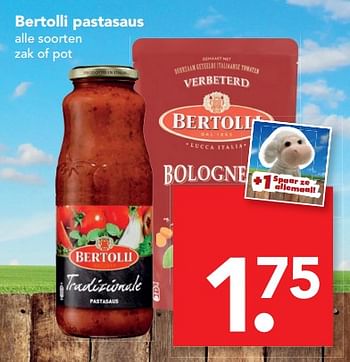 Aanbiedingen Bertolli pastasaus - Bertolli - Geldig van 24/09/2017 tot 30/09/2017 bij Deen Supermarkten