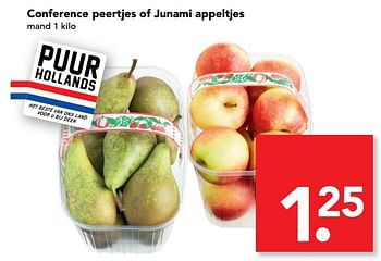 Aanbiedingen Conference peertjes of junami appeltjes - Huismerk deen supermarkt - Geldig van 24/09/2017 tot 30/09/2017 bij Deen Supermarkten