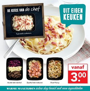 Aanbiedingen De keuze van de chef - Huismerk deen supermarkt - Geldig van 24/09/2017 tot 30/09/2017 bij Deen Supermarkten